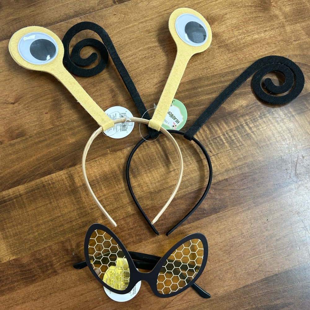 3 piece set Bug Bee Headband and Sunglasses Costume